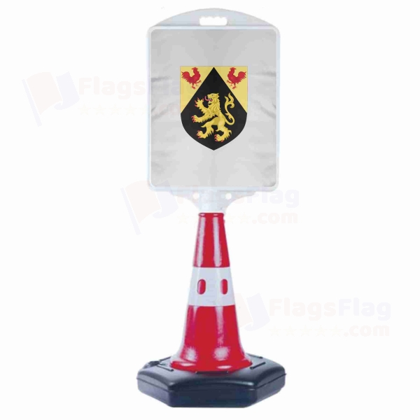 Coat Of Arms Of Walloon Brabant Small Size Road Bollard
