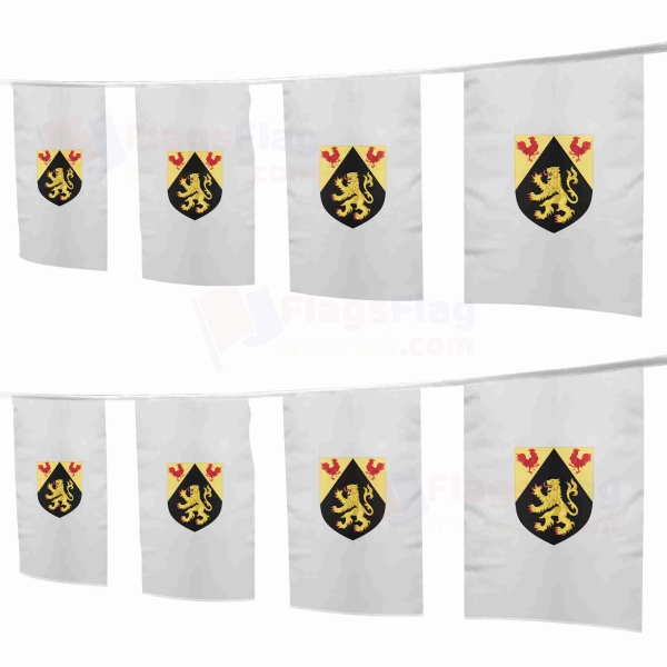 Coat Of Arms Of Walloon Brabant Square String Flags