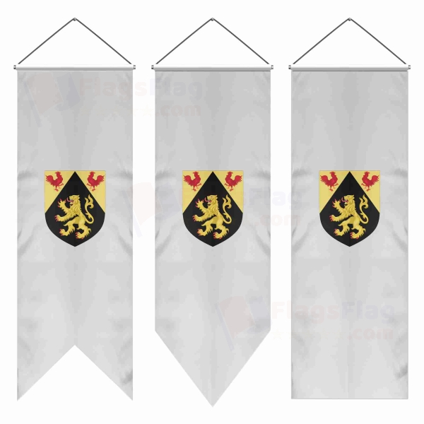 Coat Of Arms Of Walloon Brabant Swallowtail Flags