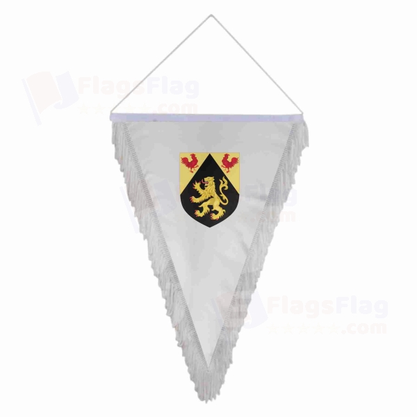 Coat Of Arms Of Walloon Brabant Triangle Fringed Streamers