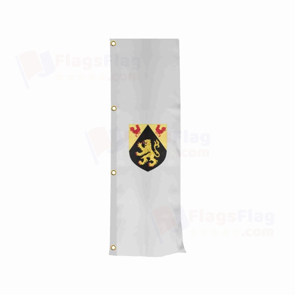 Coat Of Arms Of Walloon Brabant Vertically Raised Flags