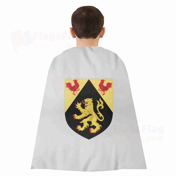 Coat Of Arms Of Walloon Brabant Woven Fabric Cloak Digital Printing