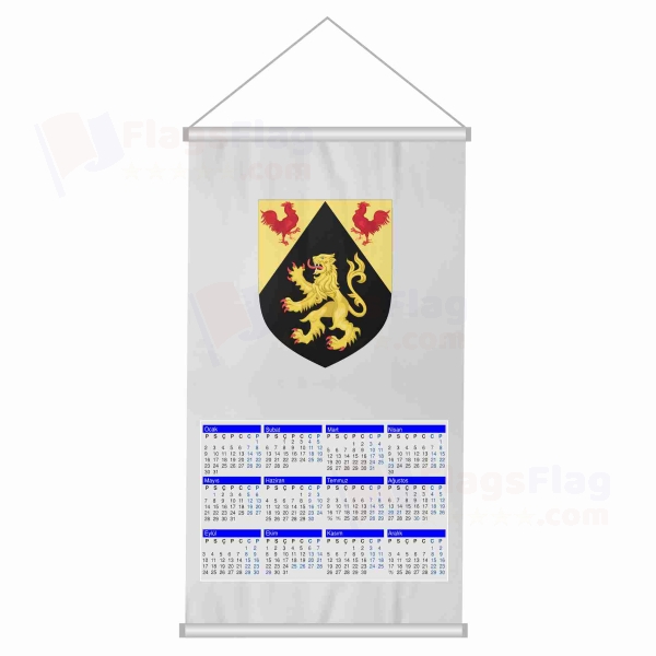 Coat Of Arms Of Walloon Brabant Woven Fabric Digital Printing Calendar