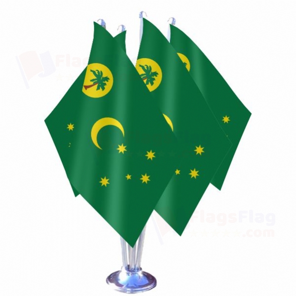 Cocos Keeling Islands Quadruple Table Flag