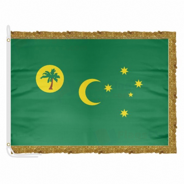 Cocos Keeling Islands Satin Office Flag