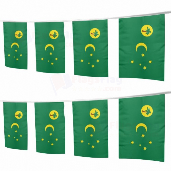 Cocos Keeling Islands Square String Flags