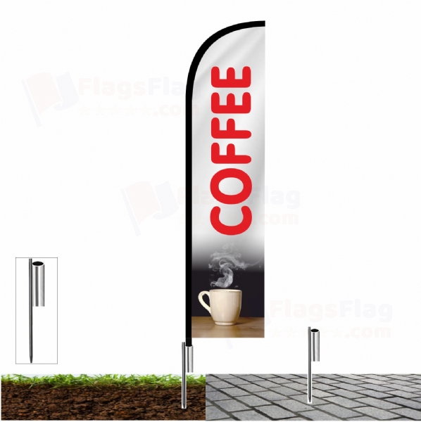 Coffee Custom Design Flag Coffee Customised Flags