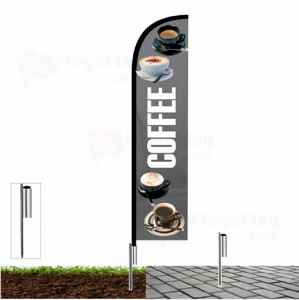 Coffee Fishing Rod Flag