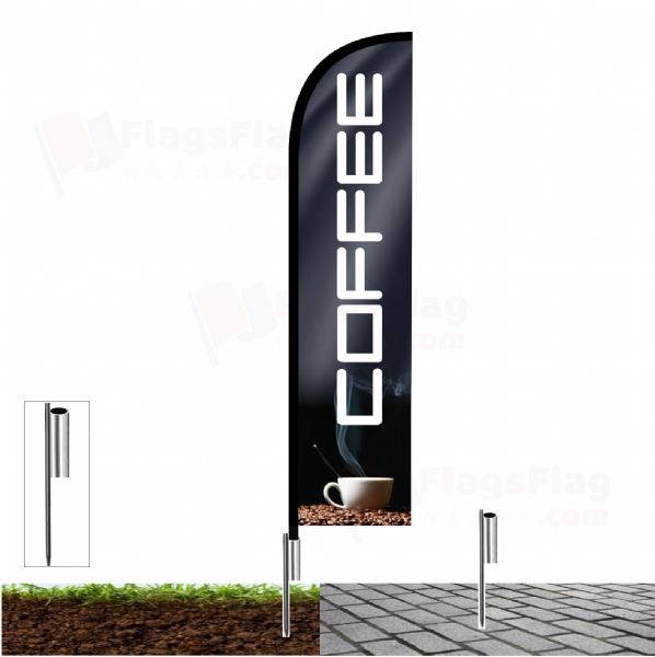Coffee Shop Front Flags