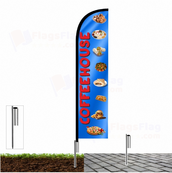 Coffeehouse Advertising Flags