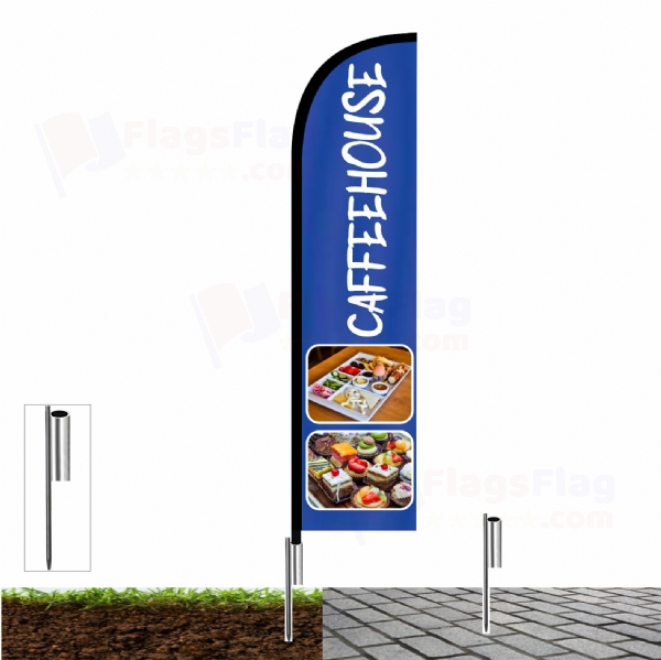 Coffeehouse Beach Flag and Sail Flag