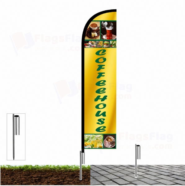 Coffeehouse Sail Flag