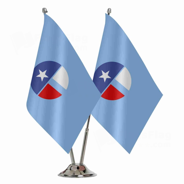 Collin County Texas 2 Table Flags