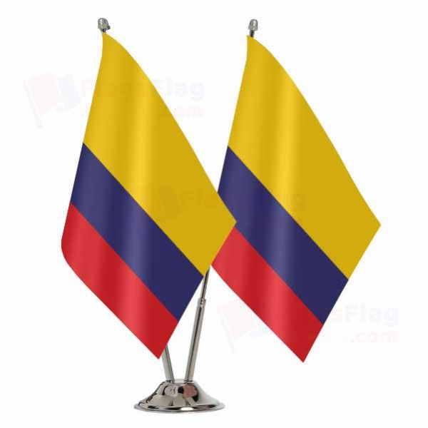 Colombia 2 Table Flags