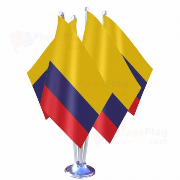 Colombia Quadruple Table Flag