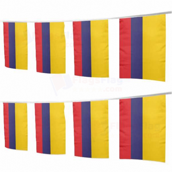 Colombia Square String Flags