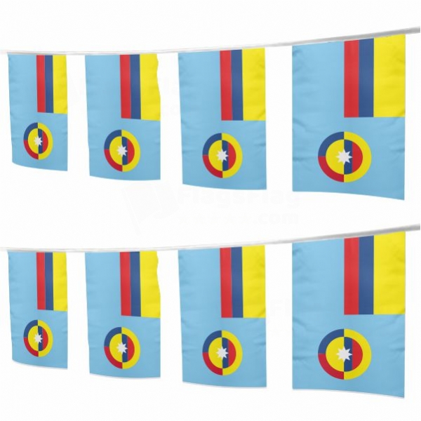 Colombian Air Force Square String Flags