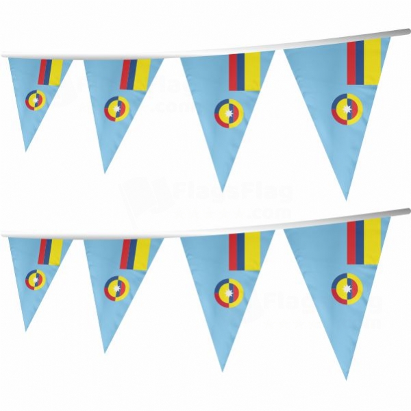 Colombian Air Force Stringed Triangle Flag