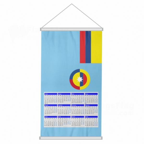 Colombian Air Force Woven Fabric Digital Printing Calendar