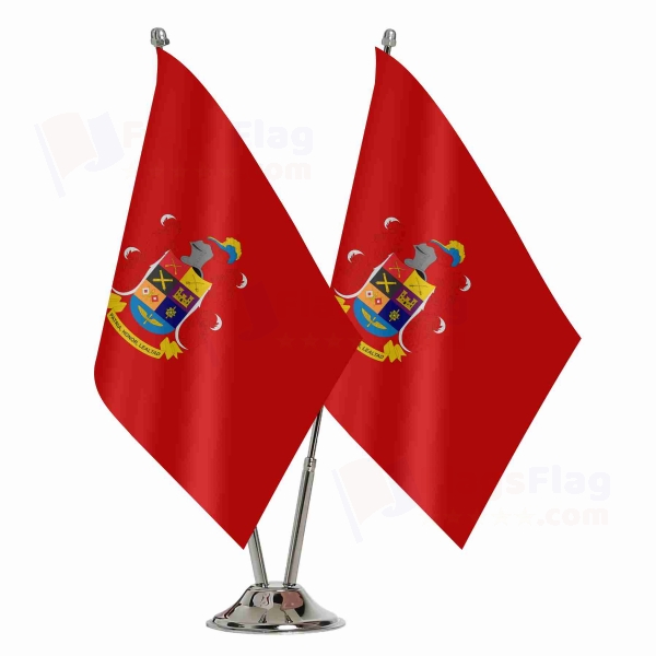 Colombian Army 2 Table Flags