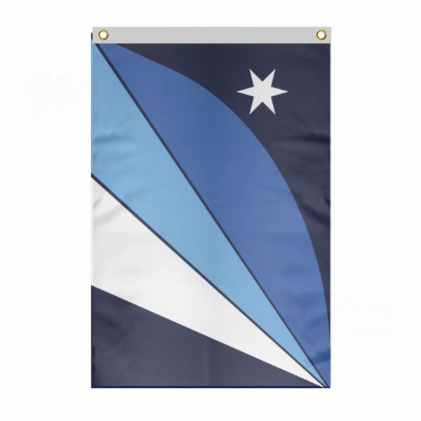 Columbia Large Size Flag Hanging on Building