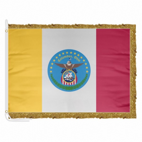 Columbus Ohio Satin Office Flag