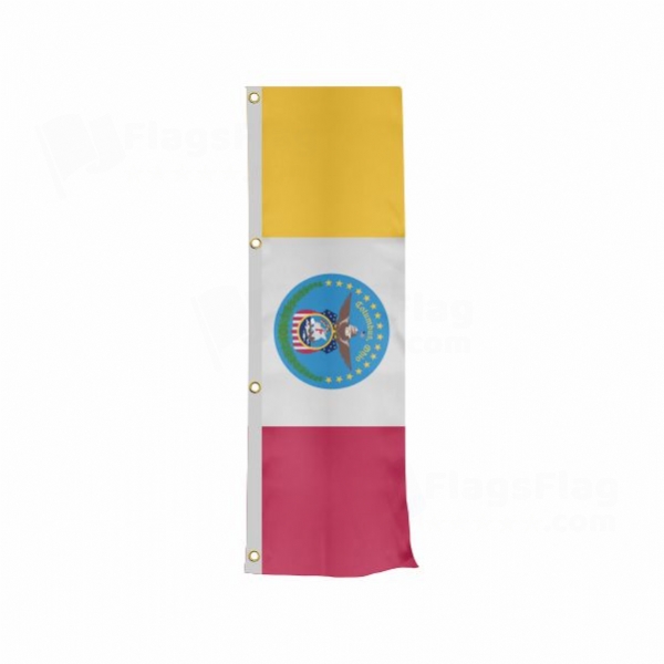 Columbus Ohio Vertically Raised Flags