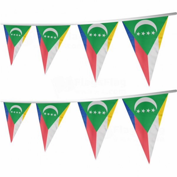 Comoros Stringed Triangle Flag