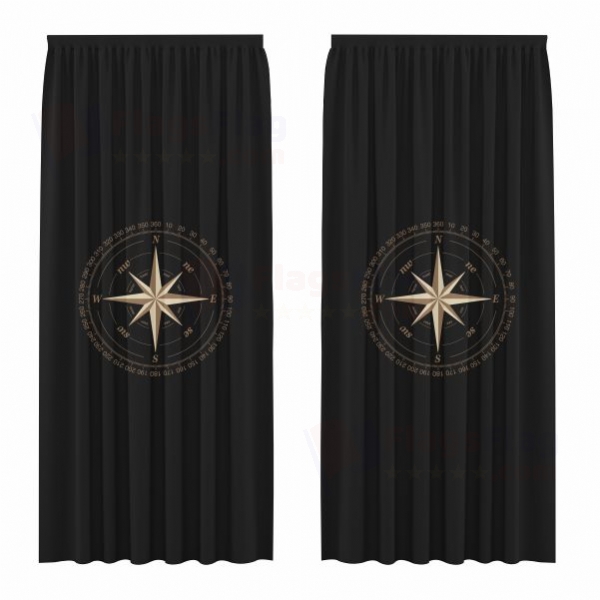 Compass Digital Printed Curtains
