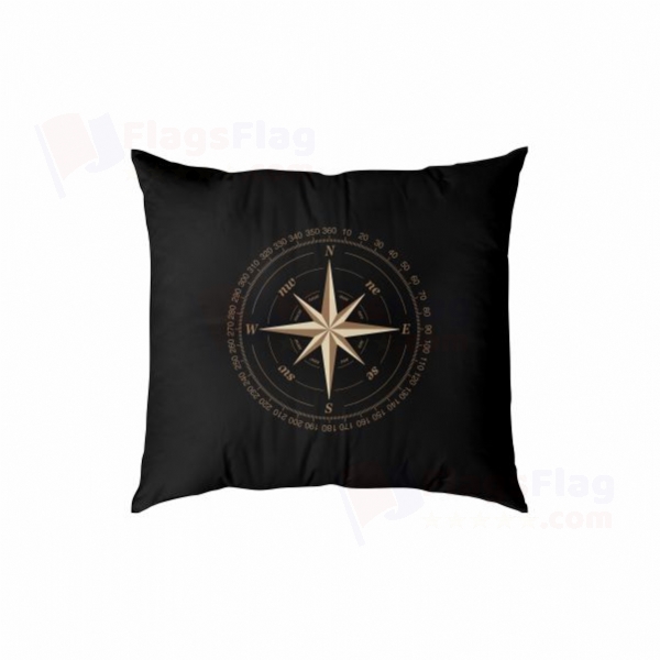 Compass Digital Printed Pillow Cover