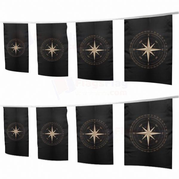 Compass Square String Flags