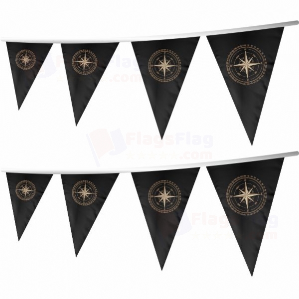 Compass Stringed Triangle Flag