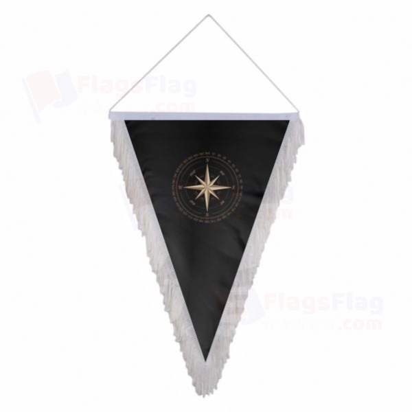 Compass Triangle Fringed Streamers