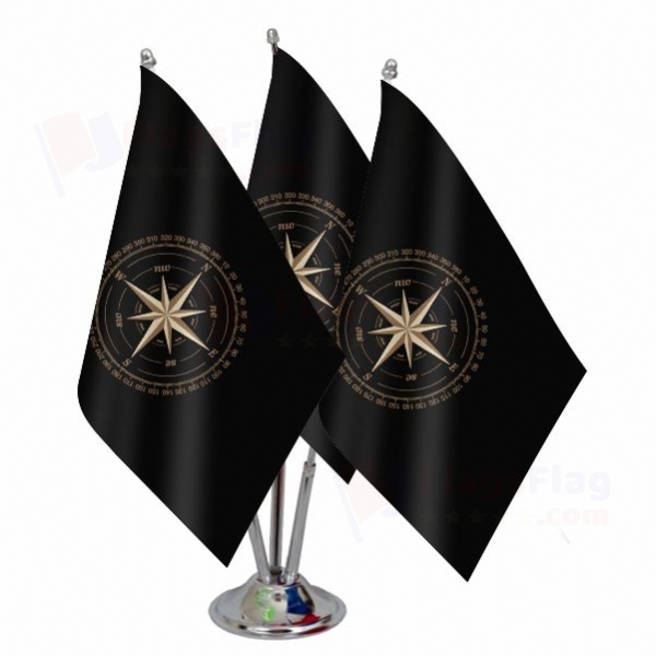 Compass Triple Table Flag