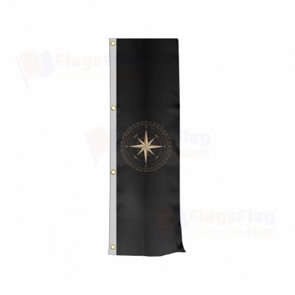 Compass Vertically Raised Flags