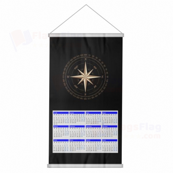Compass Woven Fabric Digital Printing Calendar