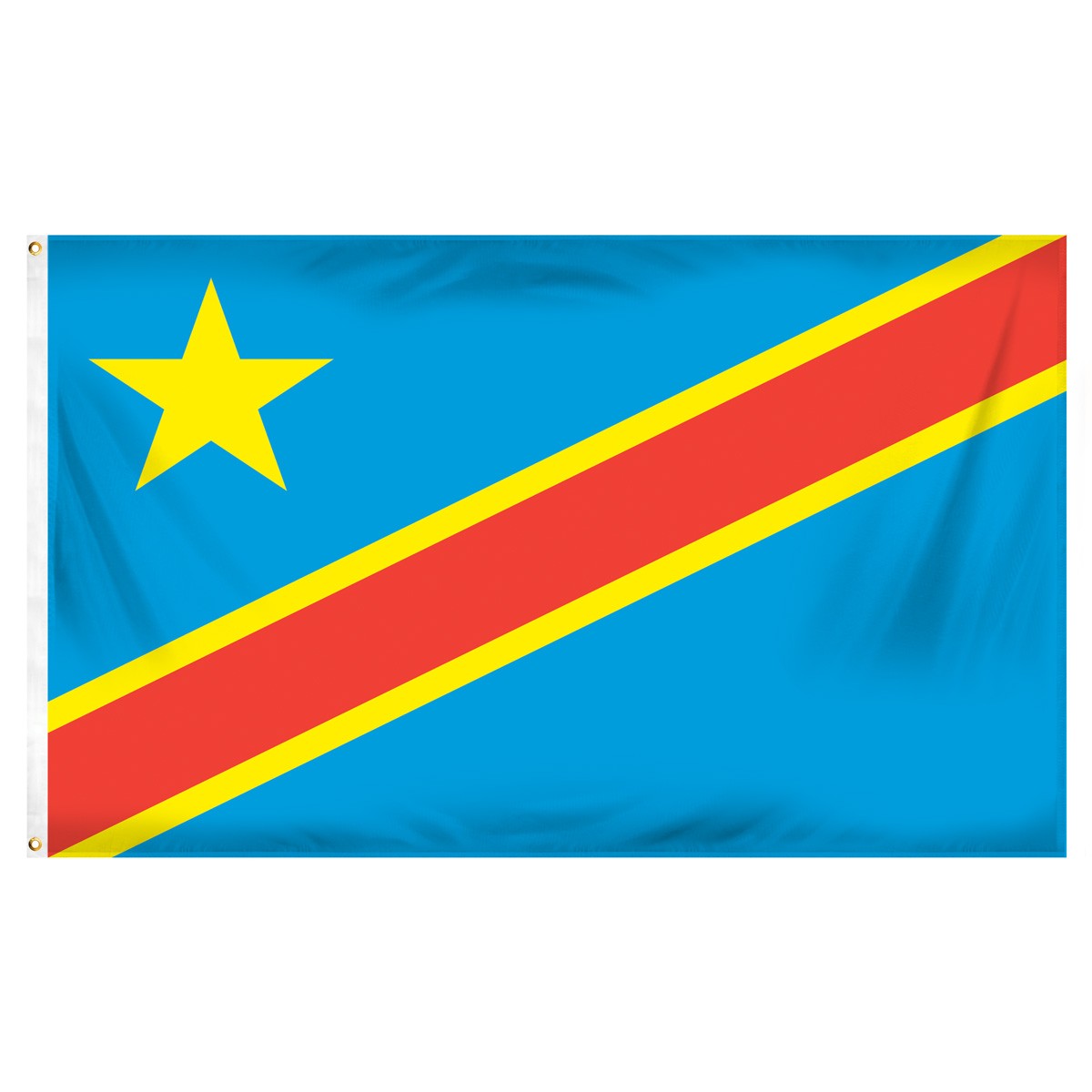 Congo DC Fringed Presentation Flags