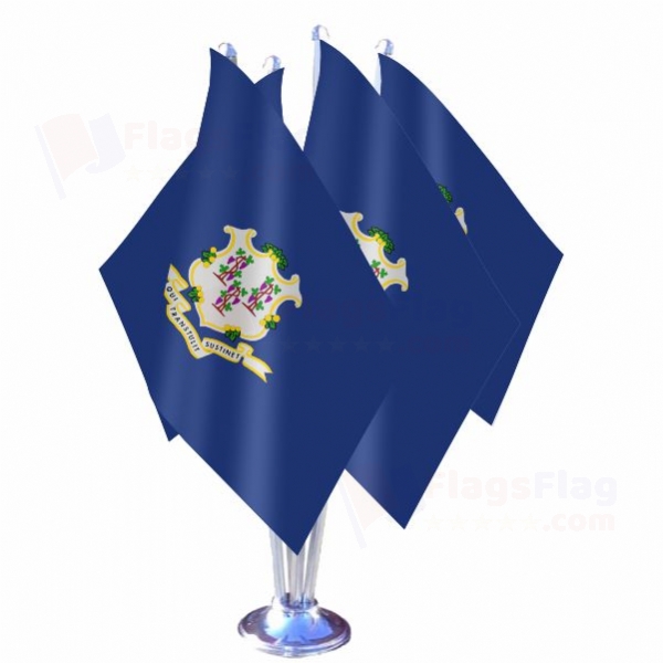 Connecticut Quadruple Table Flag