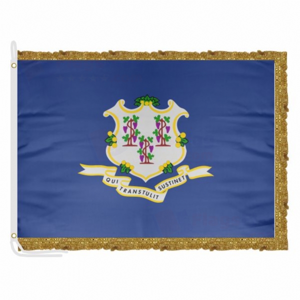 Connecticut Satin Office Flag