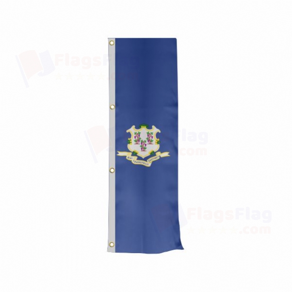 Connecticut Vertically Raised Flags