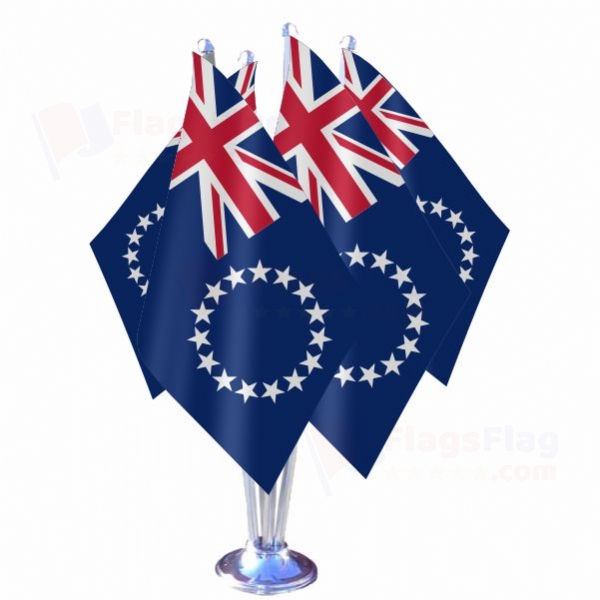 Cook Islands Quadruple Table Flag