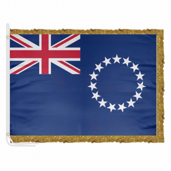 Cook Islands Satin Office Flag