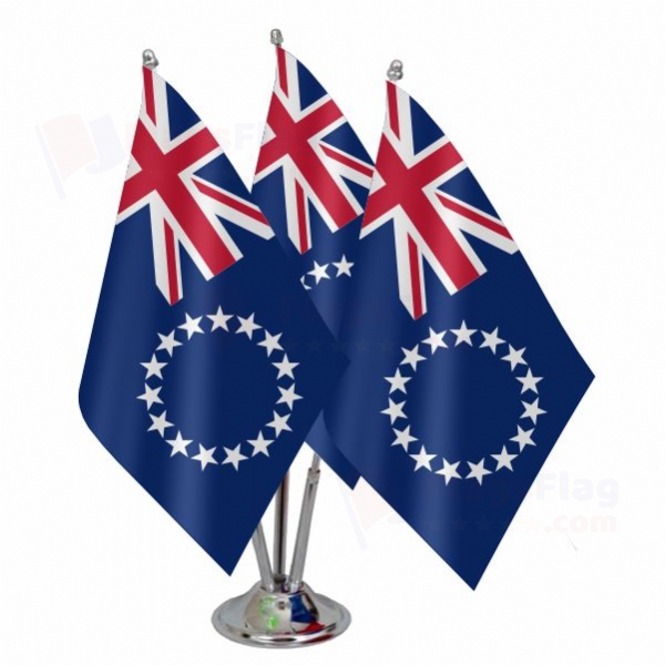 Cook Islands Triple Table Flag