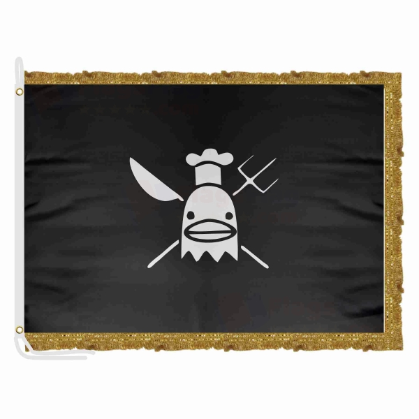 Cook Pirates Satin Office Flag