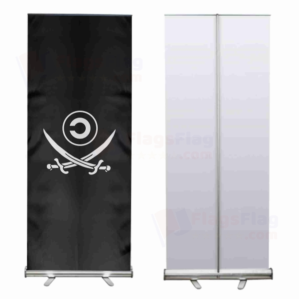 Copyleft Pirate Symbol Roll Up Banner