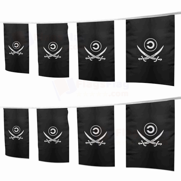 Copyleft Pirate Symbol Square String Flags