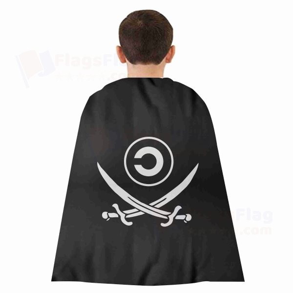 Copyleft Pirate Symbol Woven Fabric Cloak Digital Printing