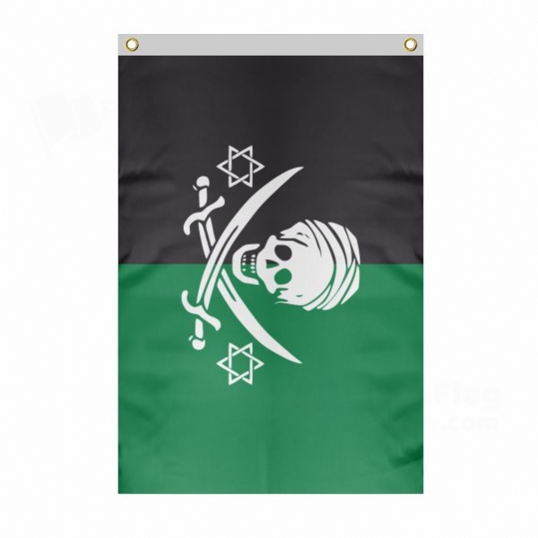 Corsairs Large Size Flag Hanging on Building