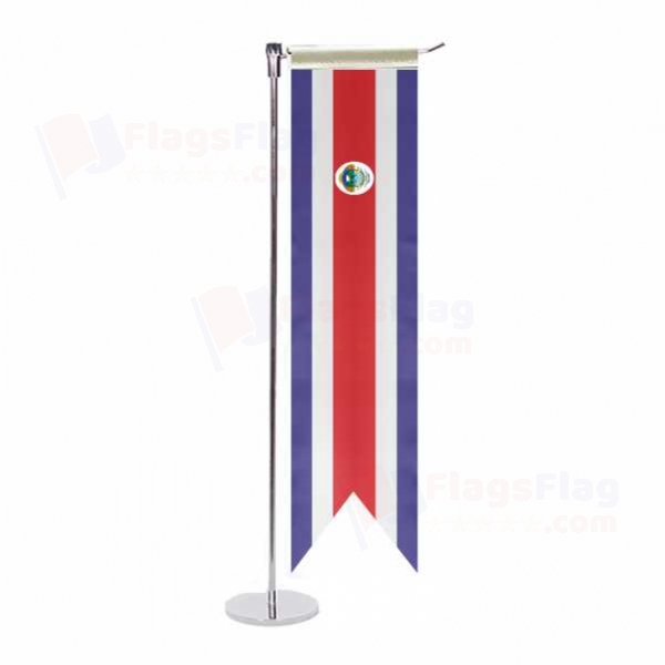 Costa Rica L Table Flag