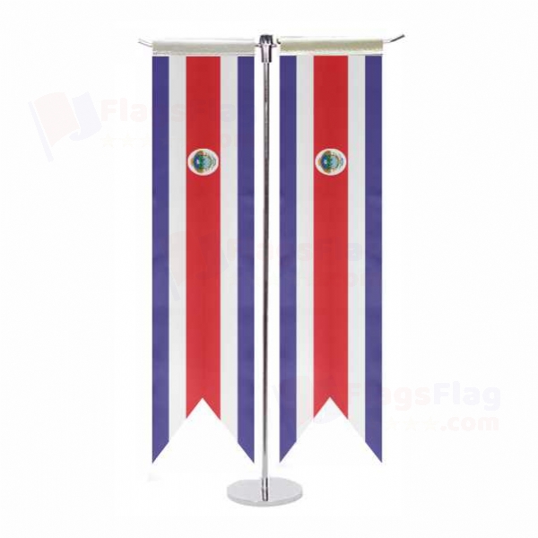 Costa Rica T Table Flags